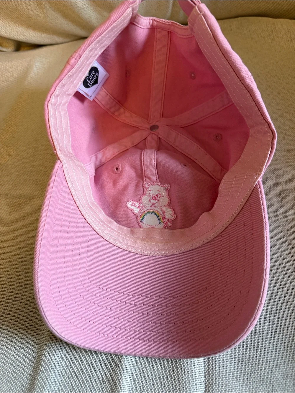 Care Bears Pink Baseball Cap with Embroidered Rainbow Bear